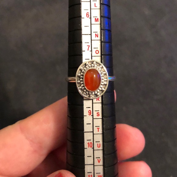 None Jewelry - Size 8 Carnelian sterling silver 925 ring